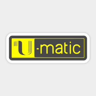 3/4" U-matic Yellow logo Umatic Sticker